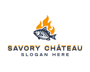 Grill Fish Restaurant logo design