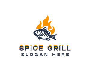 Grill Fish Restaurant logo design