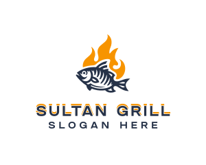 Grill Fish Restaurant logo design