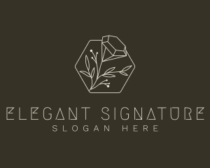 Elegant Diamond Flower logo design