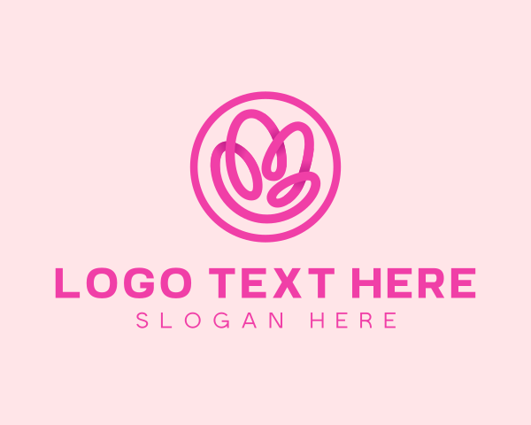 Abstract Scribble Flower  logo