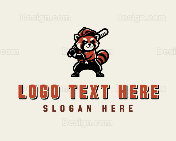 Red Panda Baseball League Logo