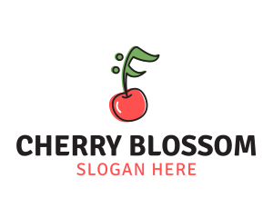 Cherry Music Note logo design