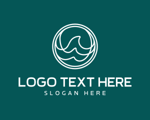 Coastal Wave Ocean logo