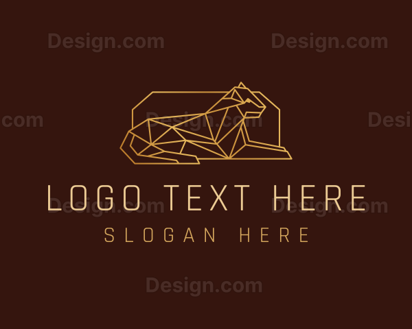 Geometric Golden Wildcat Logo