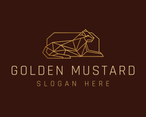 Geometric Golden Wildcat logo design