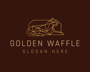 Geometric Golden Wildcat logo design