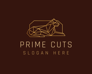 Geometric Golden Wildcat logo design