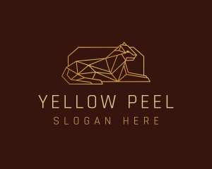 Geometric Golden Wildcat logo design