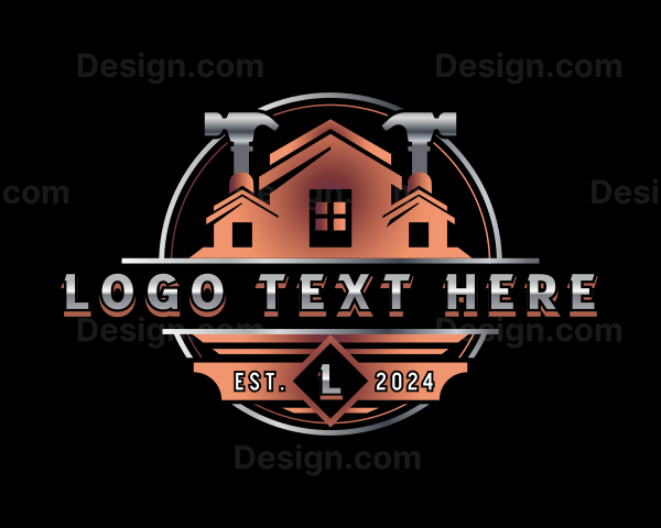 Construction Hammer Carpentry Logo