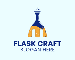 Fork Flask Restaurant logo design