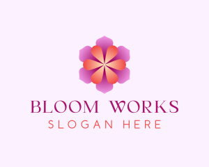 Wellness Floral Flower logo design