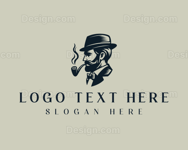 Gentleman Smoking Pipe Logo