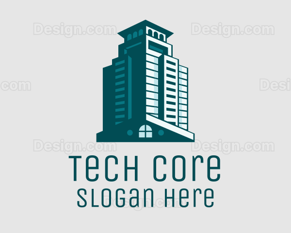 Elegant Teal Building Logo