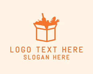 Grocery Delivery Box logo design