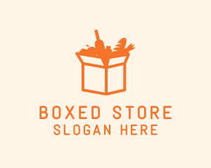 Grocery Delivery Box logo design