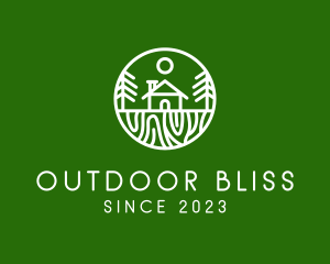 Outdoor Forest Cabin logo design