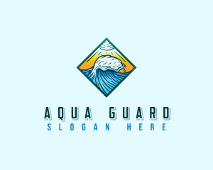 Surf Ocean Wave logo design