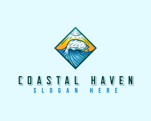 Surf Ocean Wave logo design