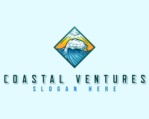 Surf Ocean Wave logo design