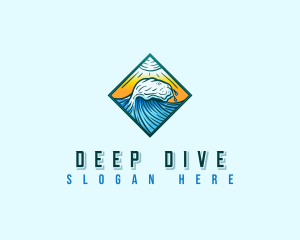 Surf Ocean Wave logo design