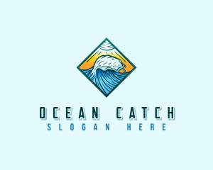 Surf Ocean Wave logo design