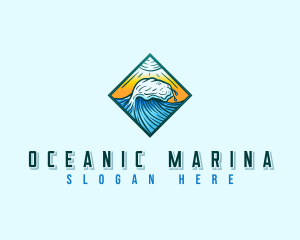 Surf Ocean Wave logo design