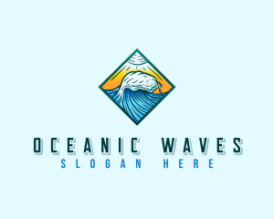 Surf Ocean Wave logo design