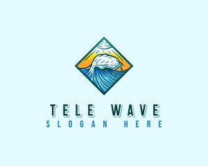 Surf Ocean Wave logo design