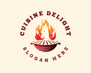 Flame Chicken Grill logo design