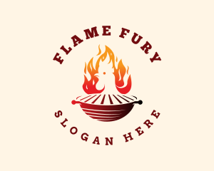 Flame Chicken Grill logo design