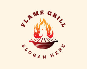 Flame Chicken Grill logo design