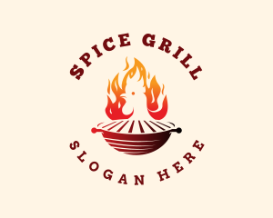 Flame Chicken Grill logo design