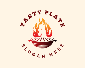 Flame Chicken Grill logo design