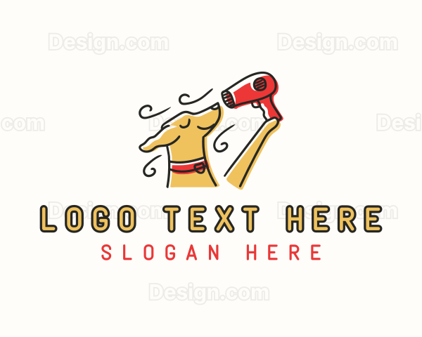 Dog Grooming Hair Dryer Logo