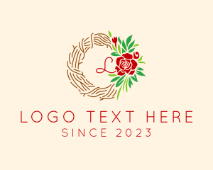 Floral Wreath Holiday Decor logo