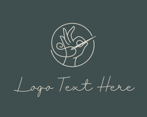 Minimalist Hand Needlework logo