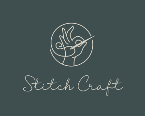 Minimalist Hand Needlework logo