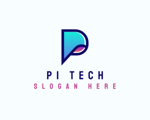 Tech Software App Letter P logo design