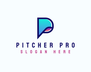 Tech Software App Letter P logo design