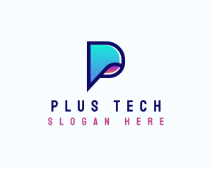 Tech Software App Letter P logo design