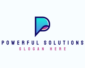 Tech Software App Letter P logo design