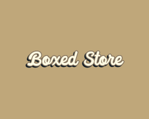 Retro Simple Store Script logo design