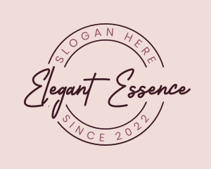 Elegant Fashion Cosmetics Wordmark logo design