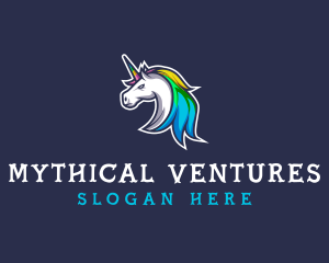 Mythical Gaming Unicorn logo design