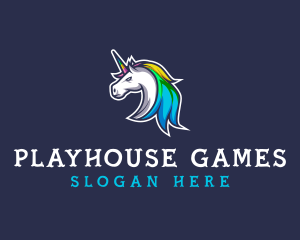 Mythical Gaming Unicorn logo design