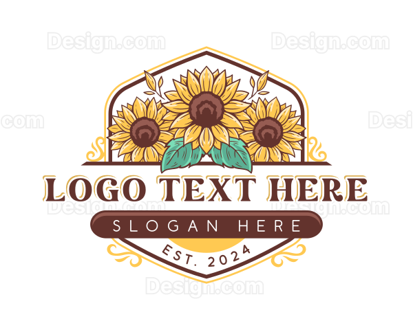 Sunflower Organic Garden Logo