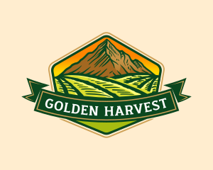 Agricultural Mountain Farm logo design