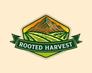 Agricultural Mountain Farm logo design