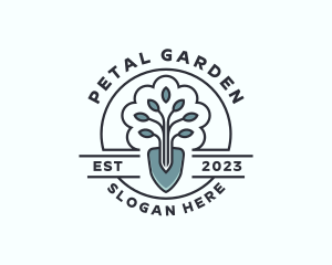 Landscaping Plant Shovel logo design